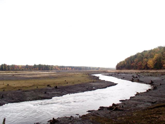 The Boardman River returns to its original channel upstream from the dam where a pond had been created by damming the river 90 years ago. Courtesy Photo.