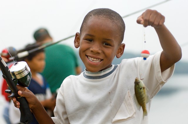 Family-friendly fishing sites will allow parents and children to get out and enjoy fishing. Photo: Dave Kenyon, MDNR. 
