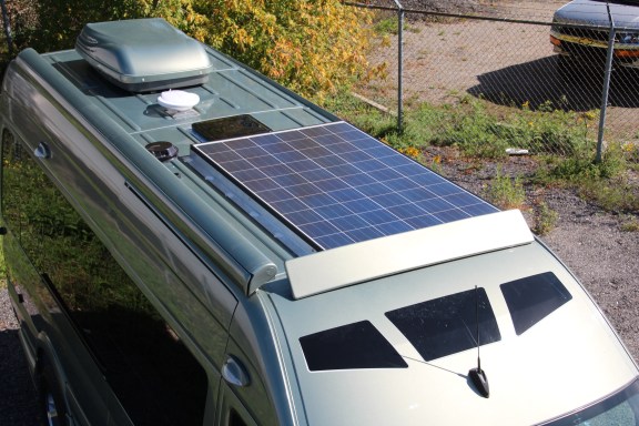 Camping off the grid: A solar power package is now available for RoadTrek motohomes. Courtesy photo.