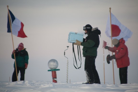 Keith Reimink shoots footage at the South Pole where he lived for a year as a cook at the South Pole Station. Courtesy Photo.