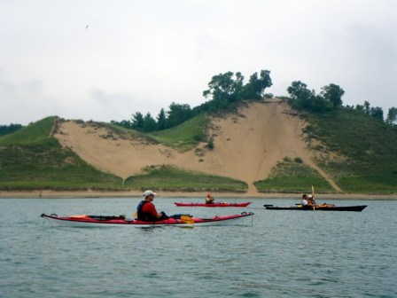 Paddling along Indiana Dunes National Lakeshore. Photo; Courtesy of LMWTA