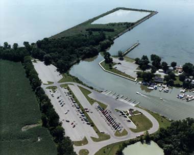 Bolles Harbor reconstruction is complete. Anglers can access Lake Erie there again. Photo: Michigan DNR.