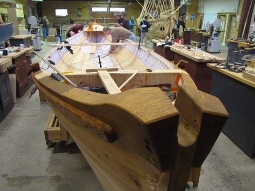 Securing white oak was essential in the construction of an authentic replica of a historic whaleboat. Photo: Courtesy of Great Lakes Boat Building School
