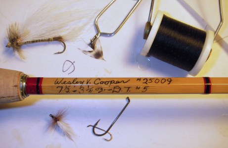 Wes Cooper's rods take 50 to 60 hours to build from pieces of bamboo grown in China. Photo: Howard Meyersoon