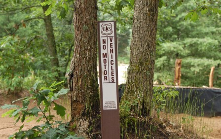 Rogue ORV riders have gone into posted areas and torn out some of the restoration work being done. Photo: Howard Meyerson