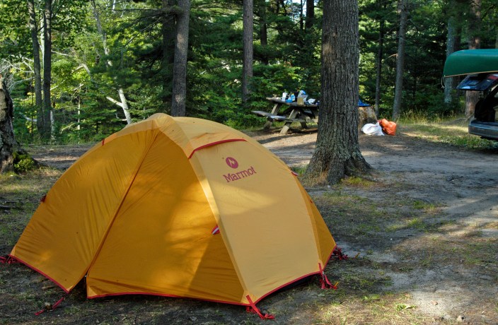 The four state forest campgrounds slated to open will offer simple amenities like these found at Reed and Green Bridge State Forest Campground on the Big Two-Hearted River. Photo: Howard Meyerson
