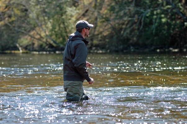 Trout fishing season opened statewide April 26, 2014 on many rivers and lakes, but some rivers, like the Muskegon River (shown) have been open all year. Photo: Howard Meyerson