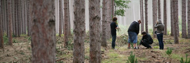 Muskegon Conservation District works with school groups on reforestation projects. Photo: Courtesy MCD.