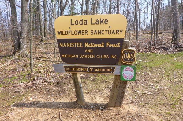 A new sign marks the entrance to the Loda Lake National Wildflower Sanctuary. Photo: Howard Meyerson