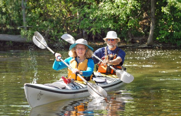 Gary and Linda DeKock will be paddling a tandem kayak on their journey down the Mississippi River. Photo:  Howard Meyerson