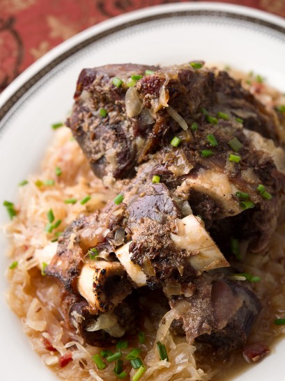 Austrian braised venison shank. Photo: Holly Heyser.