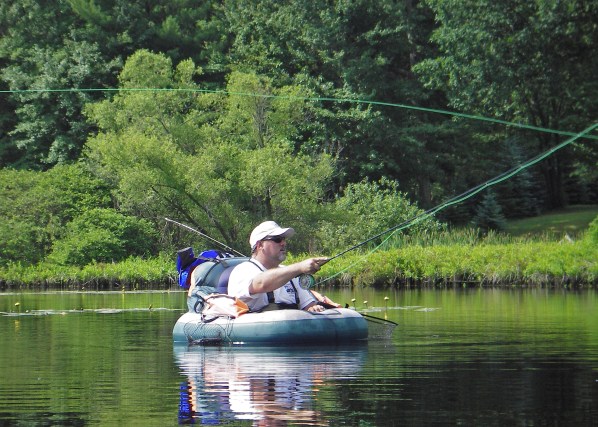 Float tubes are a great way to fish small ponds, lakes and easy flowing rivers. Photo: Howard Meyerson.